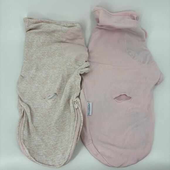 Swaddle Me Summer Sleep Sacks Lot 2 Cotton Pink Baby Size 0-4 Months - Picture 6 of 7